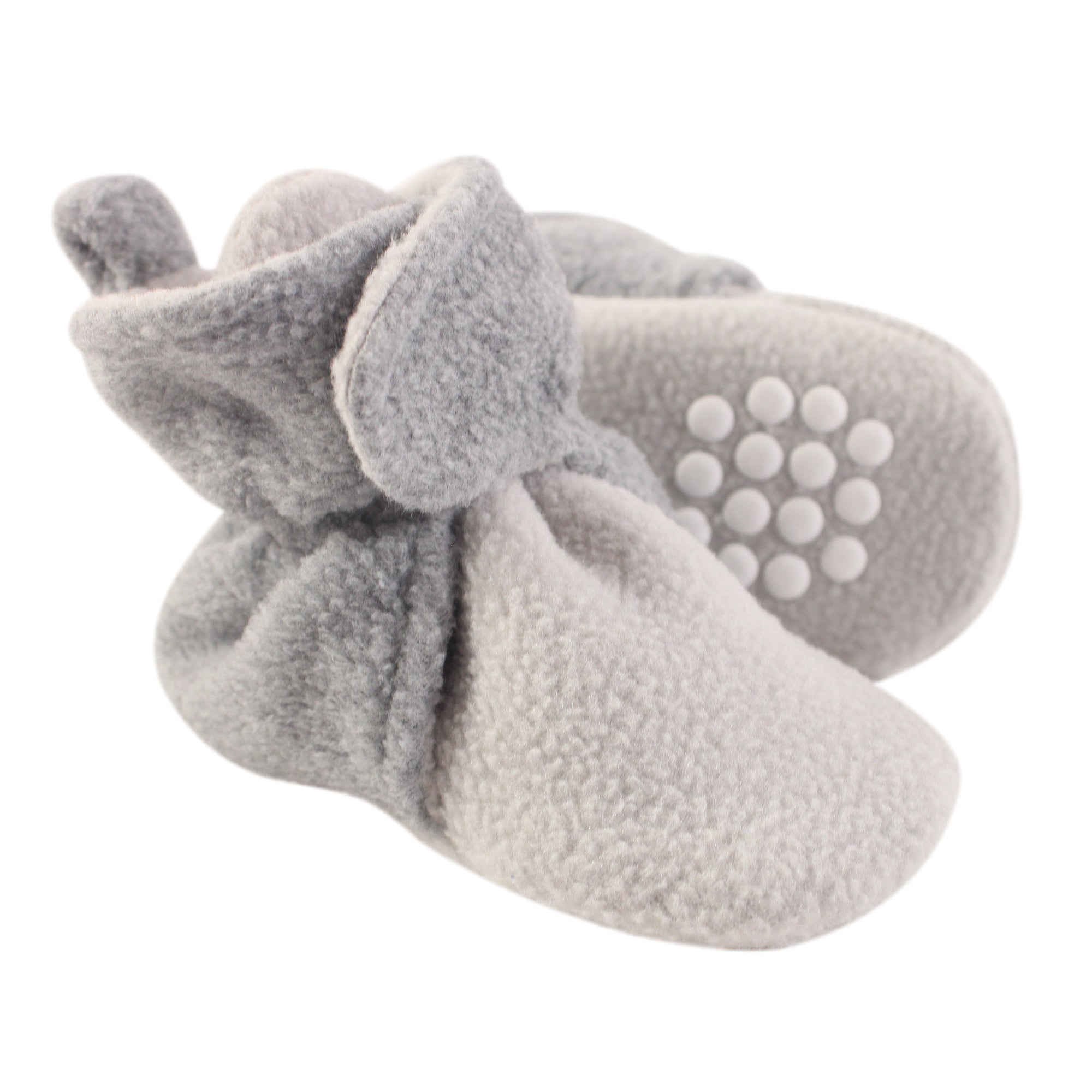 Unisex Fleece Booties, Mist and Pebble Gray