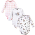 Girls Long Sleeve Bodysuits 3-Pack, Frosty Pine Grove