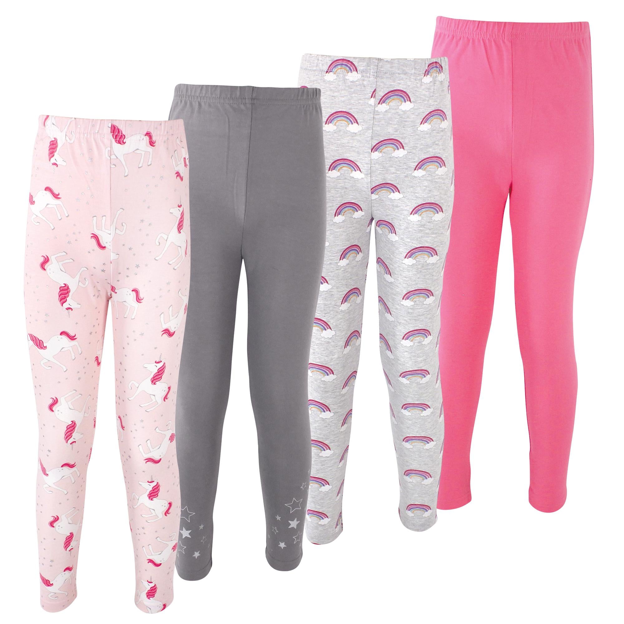 Girls Cotton Pants and Leggings Set, Whimsical Rainbow