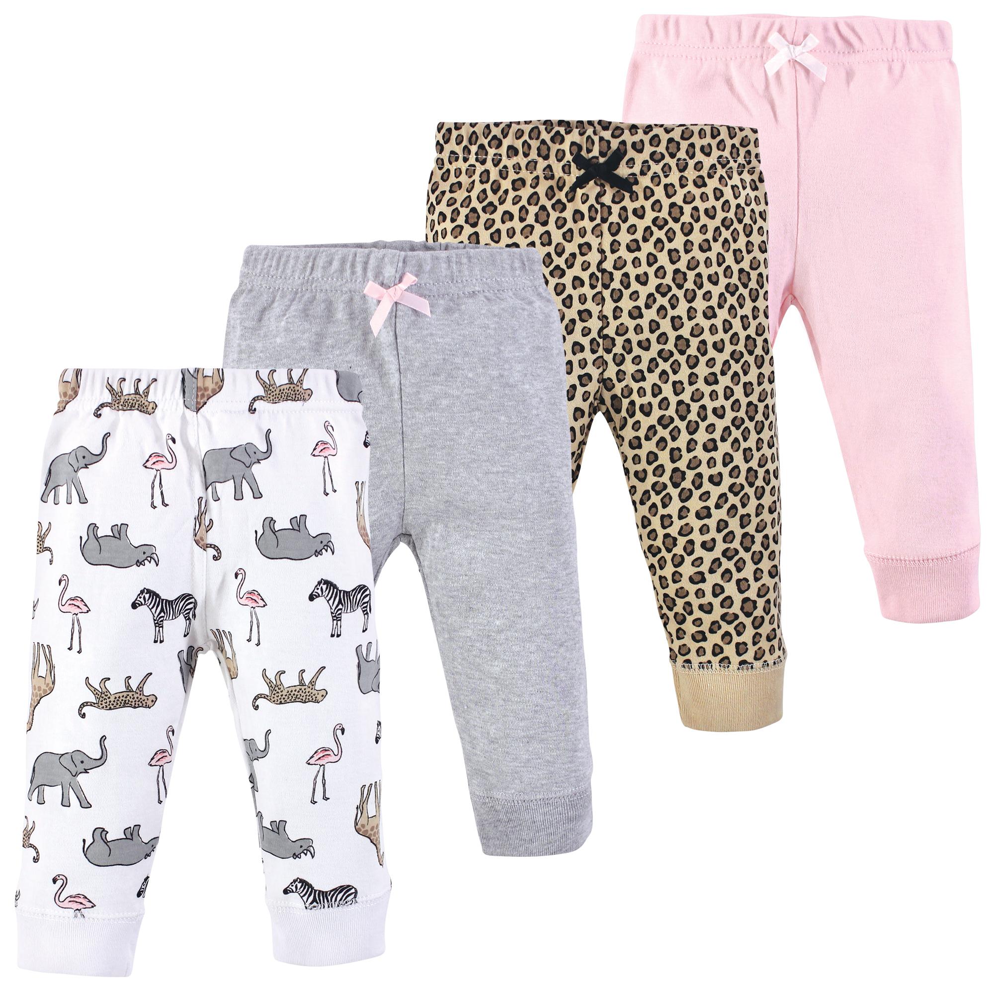 Girls Cotton Pants and Leggings Set, Blush Jungle Vibe