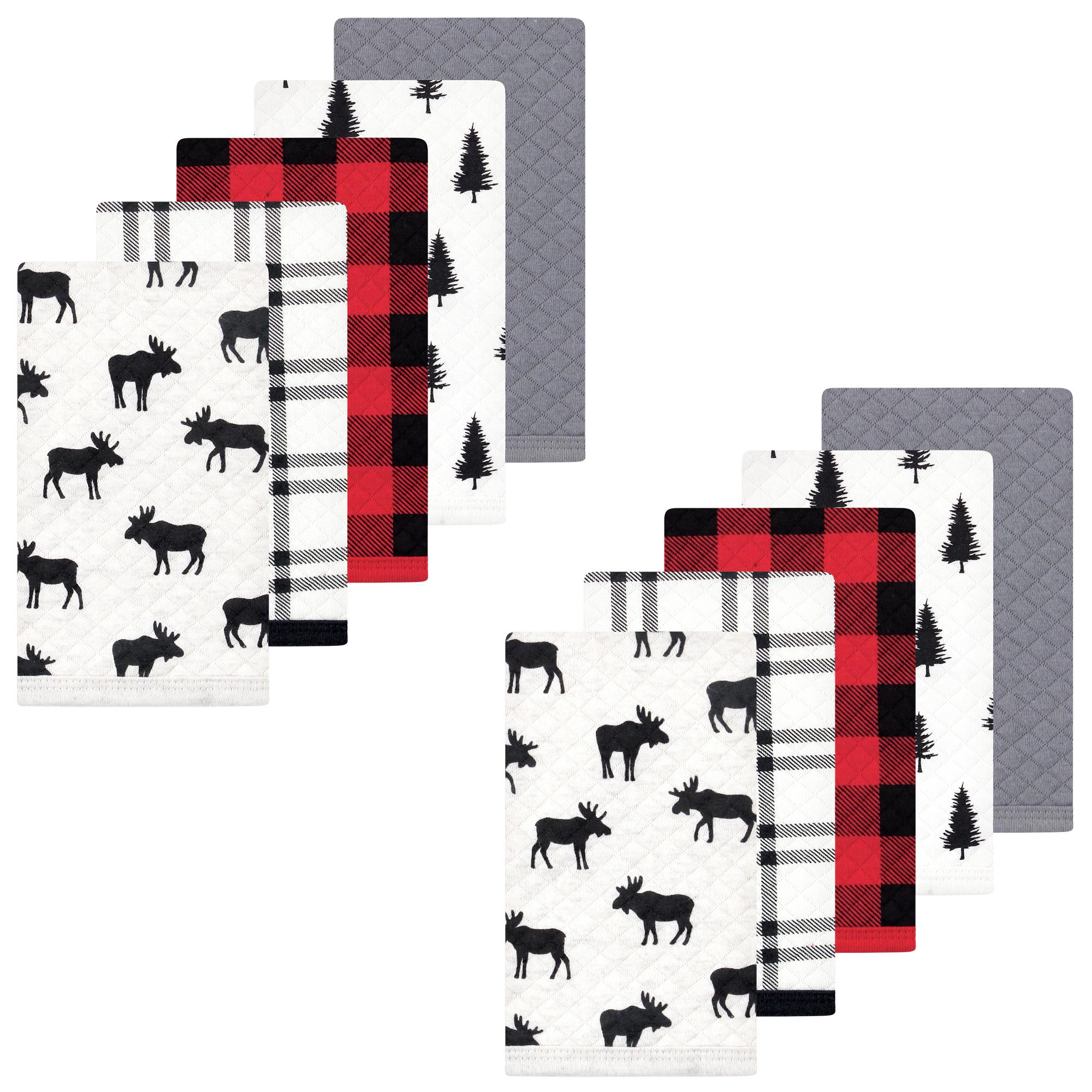 Boys Quilted Burp Cloth Bundle, Wilderness Moose