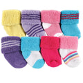Girls Terry Socks, Berry Sorbet