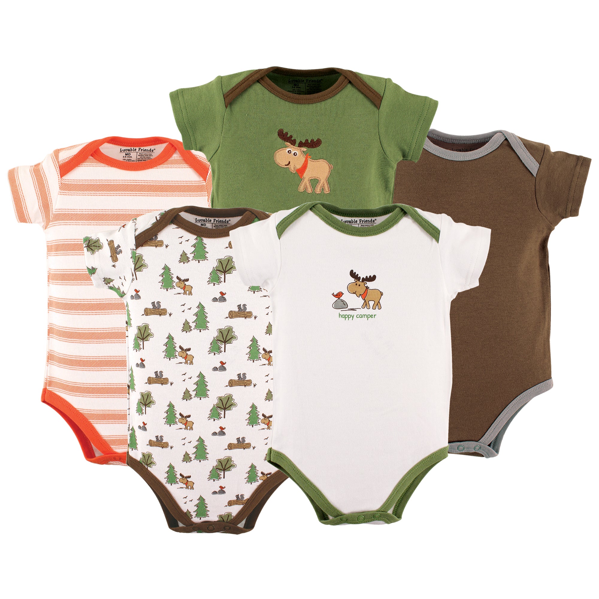 Boys Essentials Bodysuits, Wilderness Moose