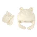 Unisex Winter Beary Hat and Mitten Set, Toasted Vanilla