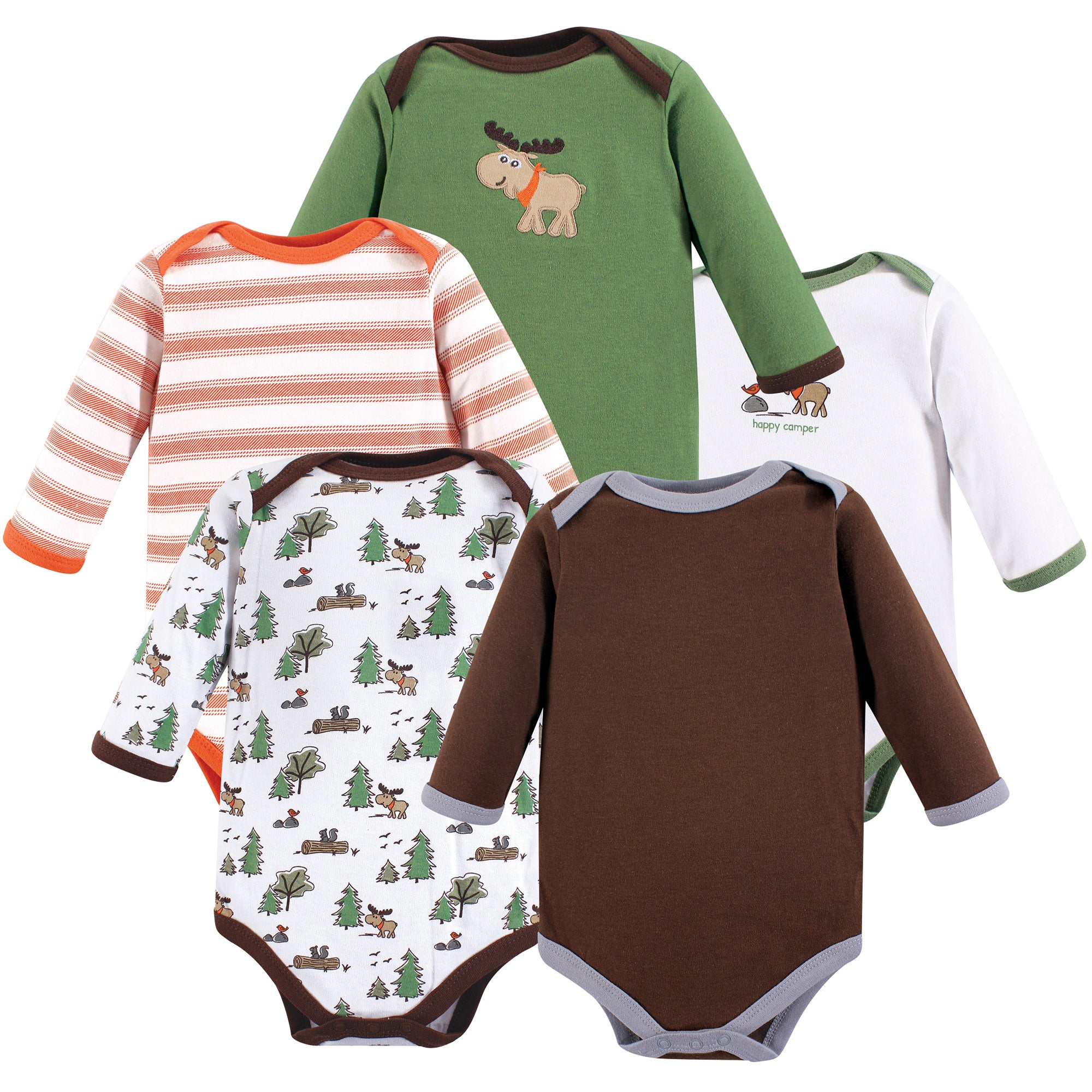 Boys Long Sleeve Bodysuits, Wilderness Moose