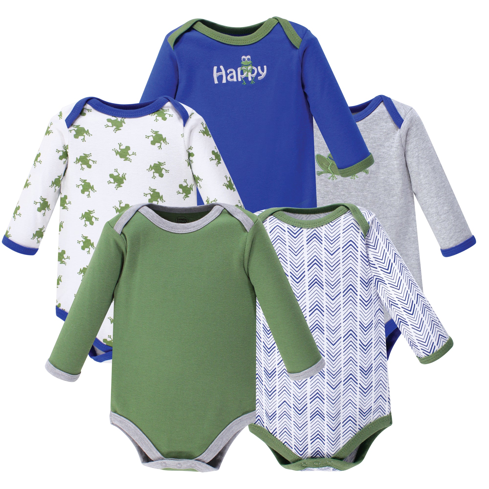 Boys Long Sleeve Bodysuits, Leaping Lily Pad