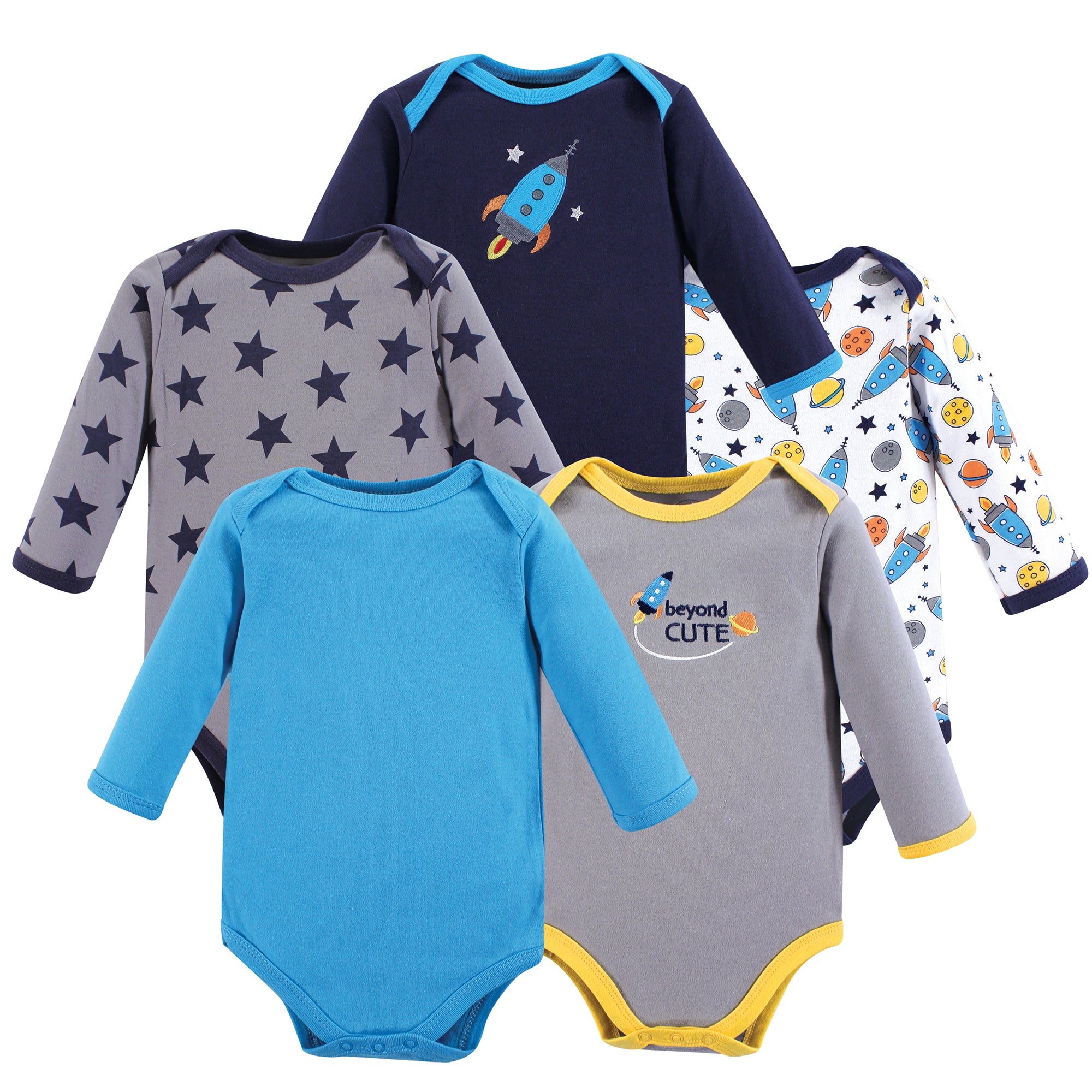 Boys Long Sleeve Bodysuits, Cosmic Jet