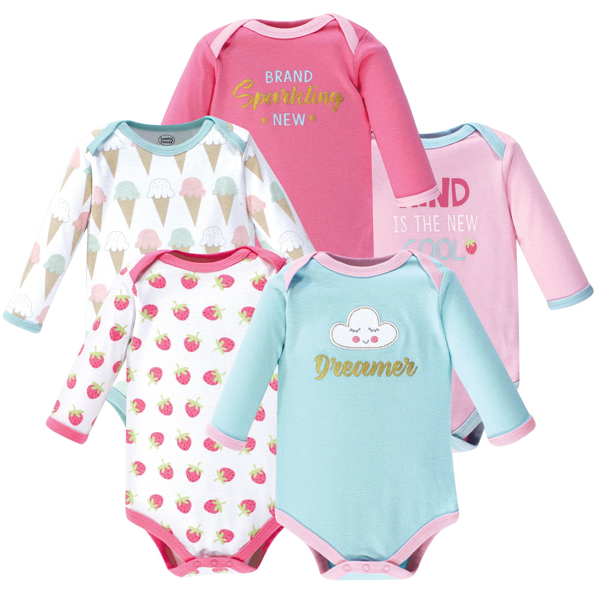 Girls Long Sleeve Bodysuits, Whimsical Cloud