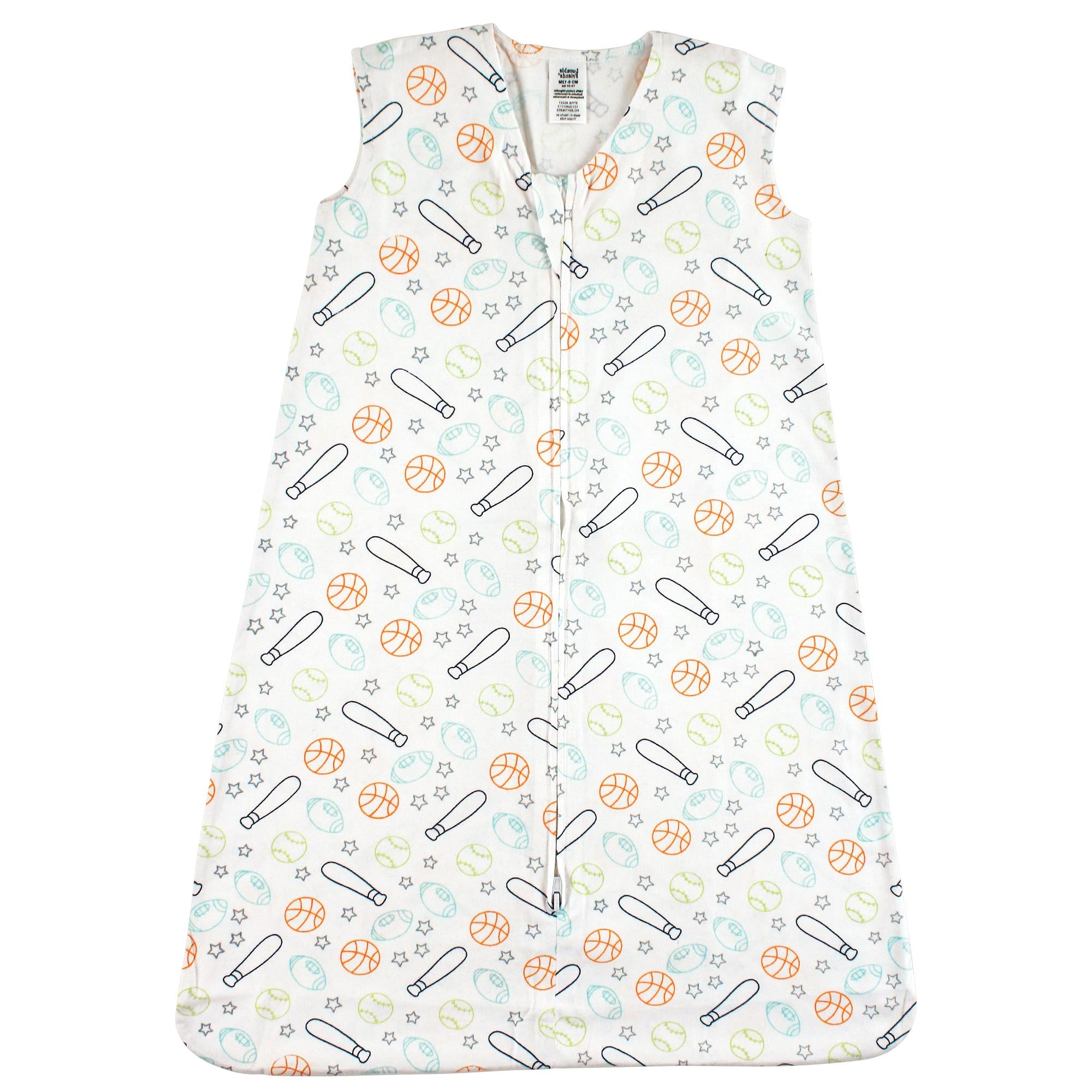 Boys Sleeveless Jersey Sleep Sack, Athletic Team Print
