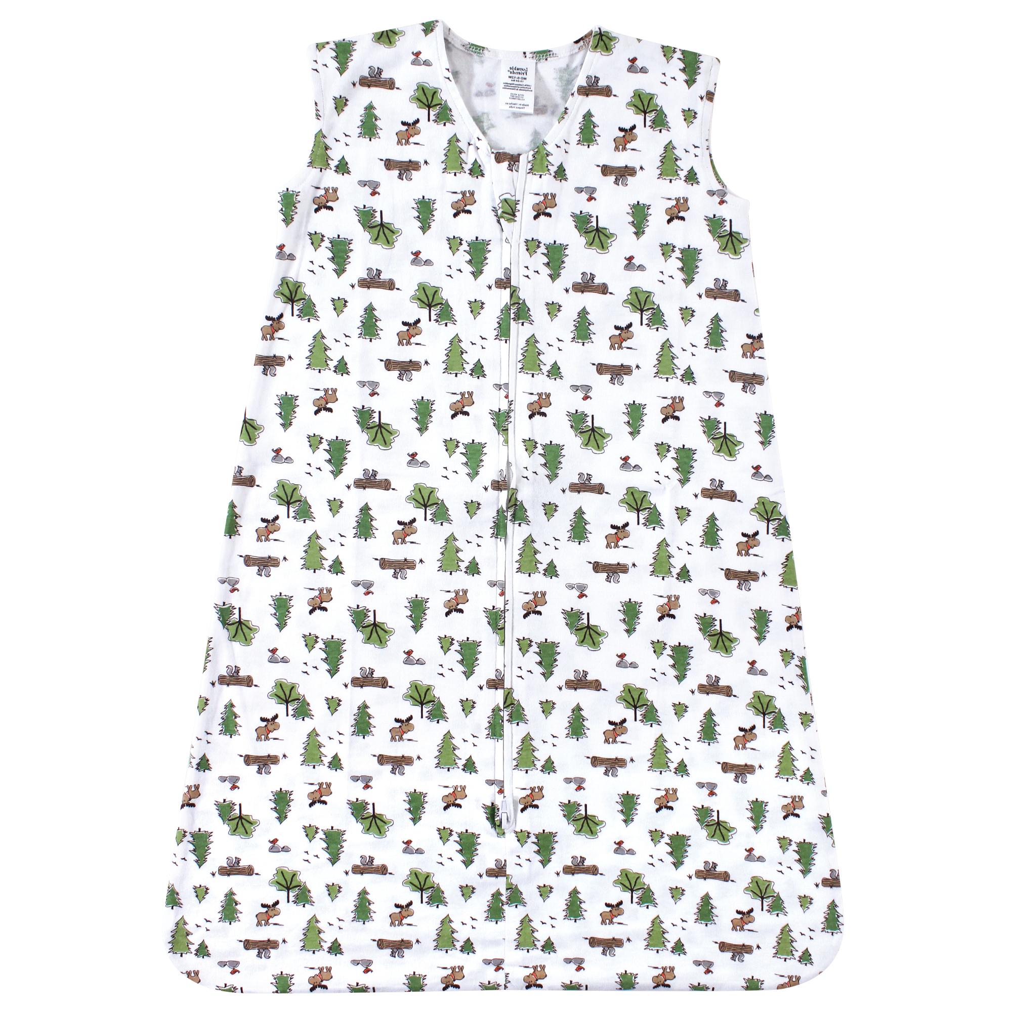 Boys Sleeveless Jersey Sleep Sack, Forest Moose Jersey