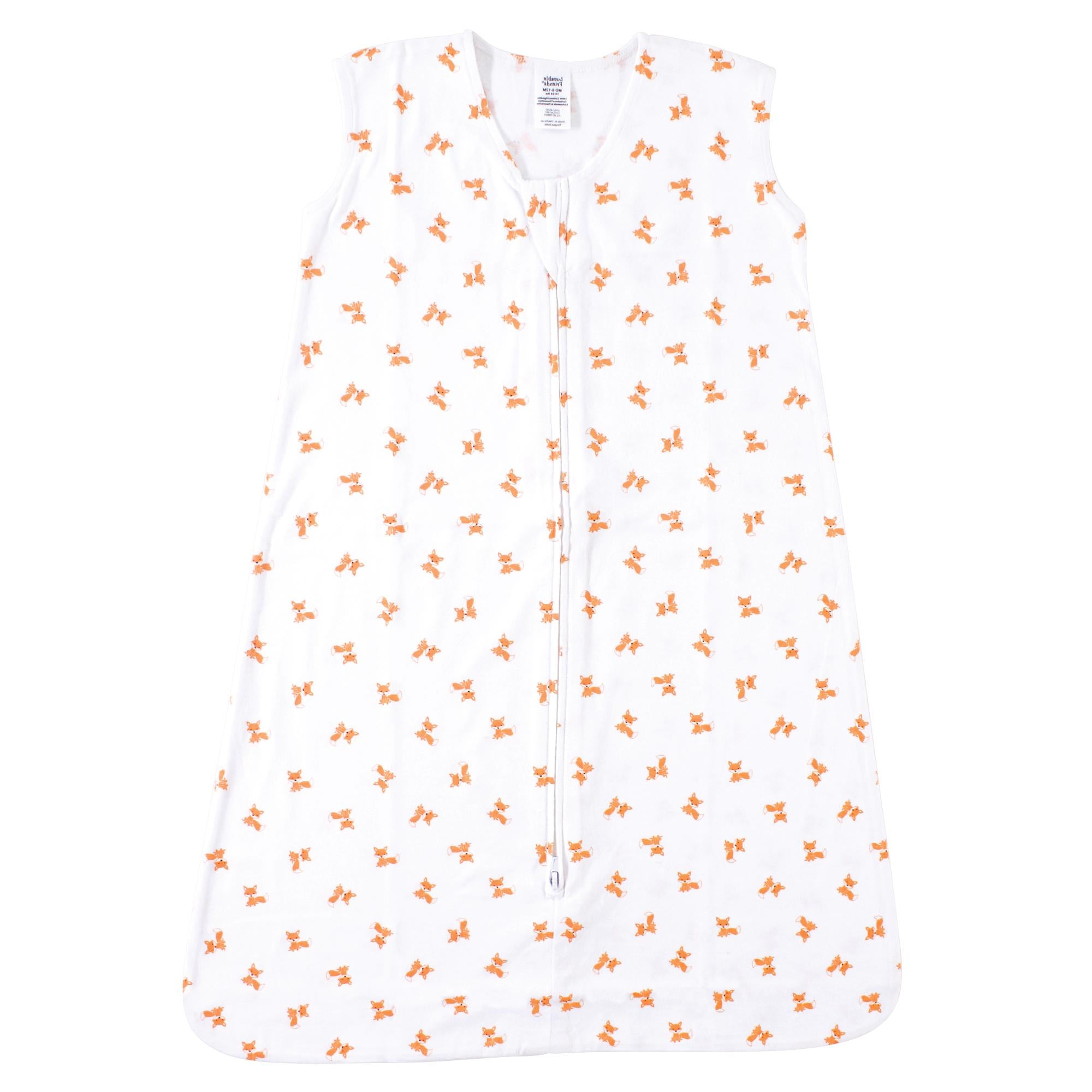 Boys Sleeveless Jersey Sleep Sack, Autumn Fox Print