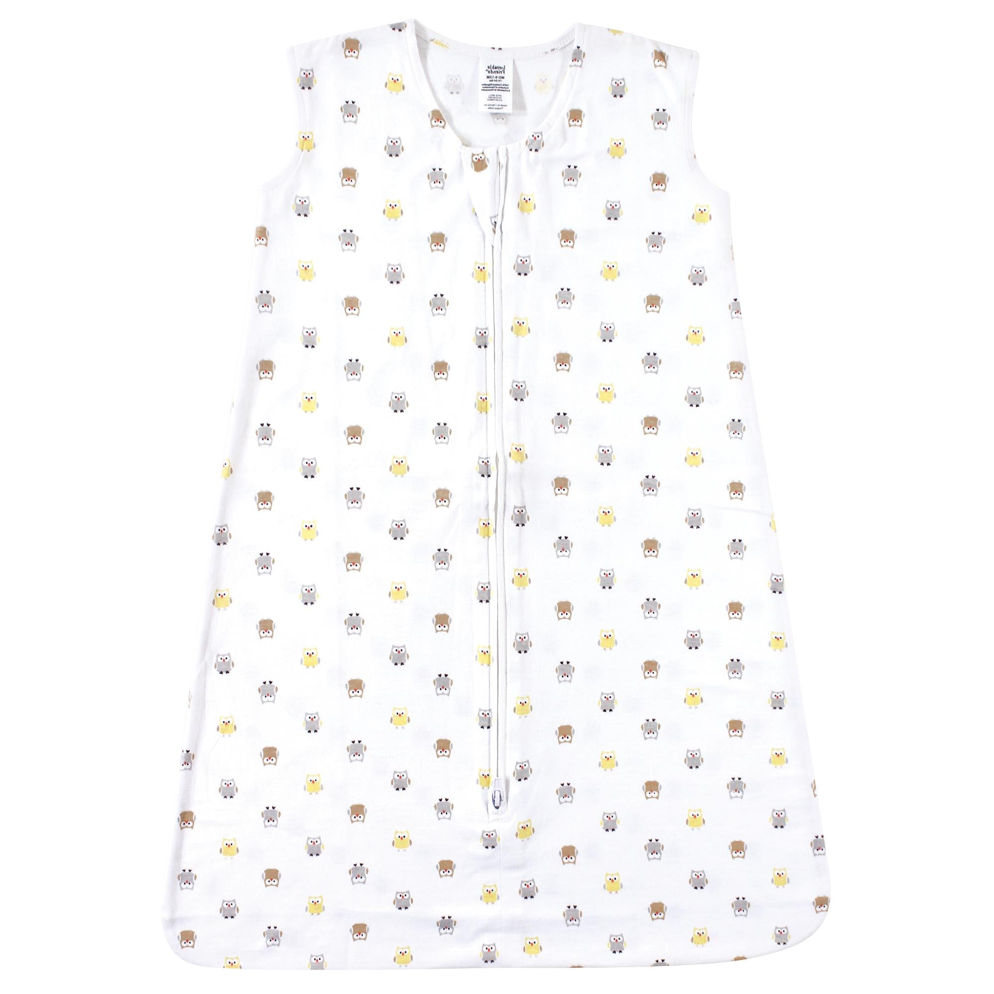 Unisex Sleeveless Jersey Sleep Sack, Moonlit Owl Meadow