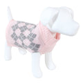 Cozy Pet Sweater, Rosy Diamond Lattice