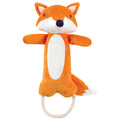 Plush Squeaky Rope Pet Toy, Cinnamon Fox