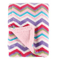Girls Mink and Sherpa Plush Blanket, Blossom Pink