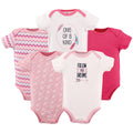 Girls Essentials Bodysuits 5-Pack, Unique Rosebud