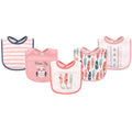 Girls Essential Bibs, Petal Pink Owl
