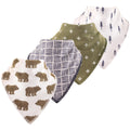 Boys Comfy Fleece Bandana Bibs, Cuddly Cub