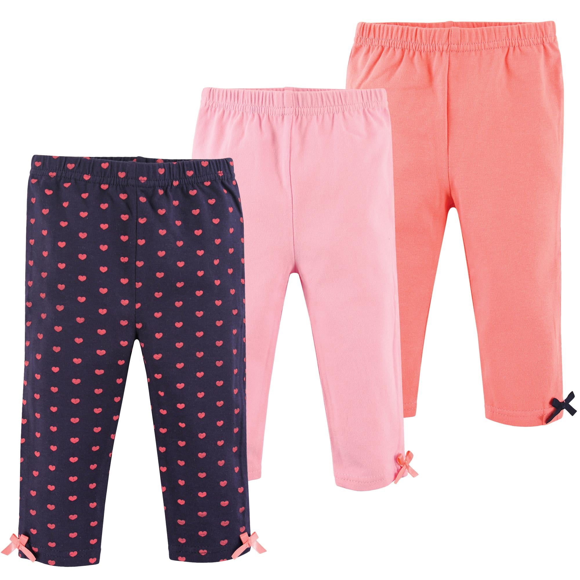 Girls Cotton Pants and Leggings Set, Crimson Sweethearts