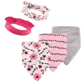 Girls Bib and Head Accessory Bundle, Lush Flora