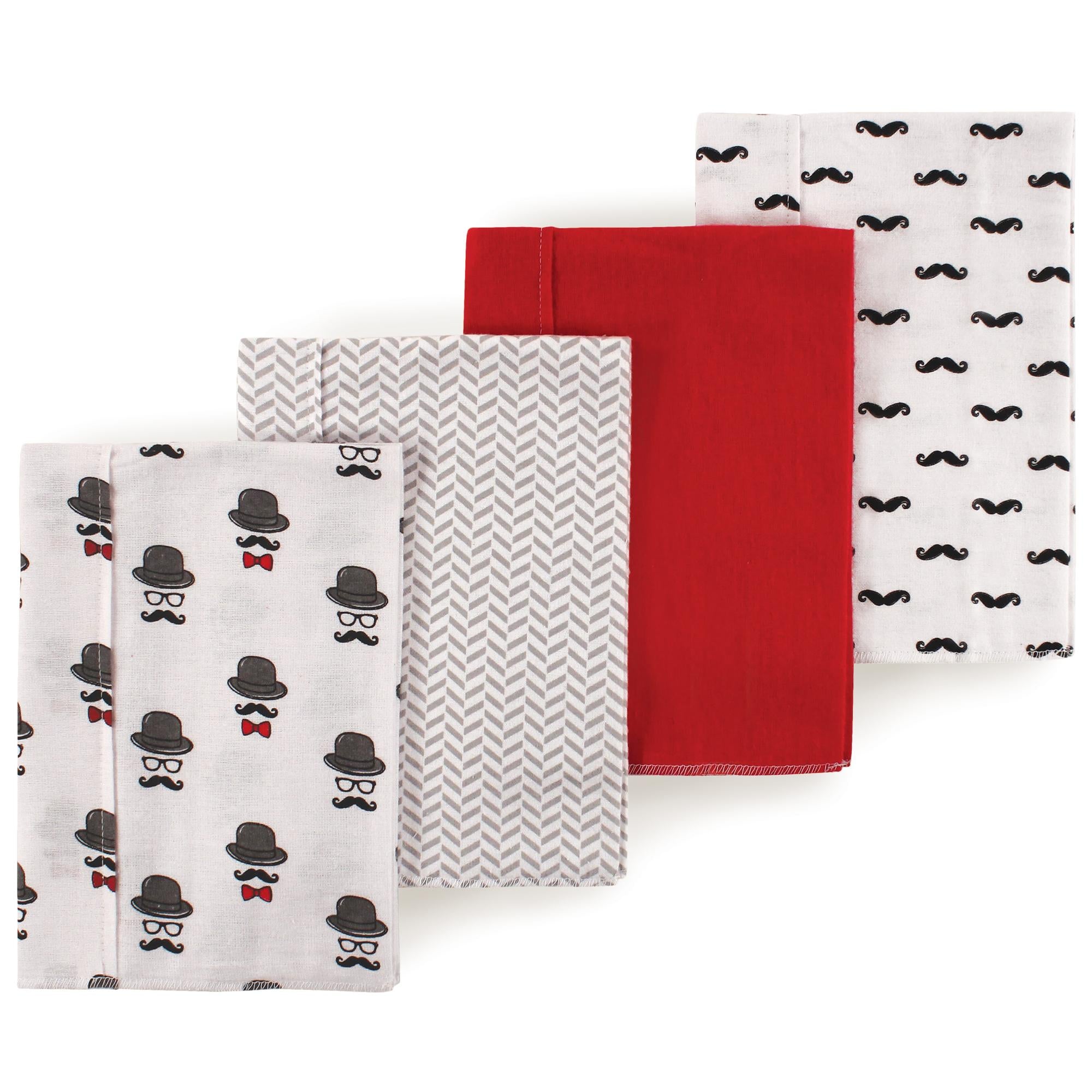Boys Flannel Burp Cloth Bundle, Dapper Gent Print