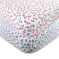 Girls Snug-Fit Cotton Crib Sheet, Vintage Bloom