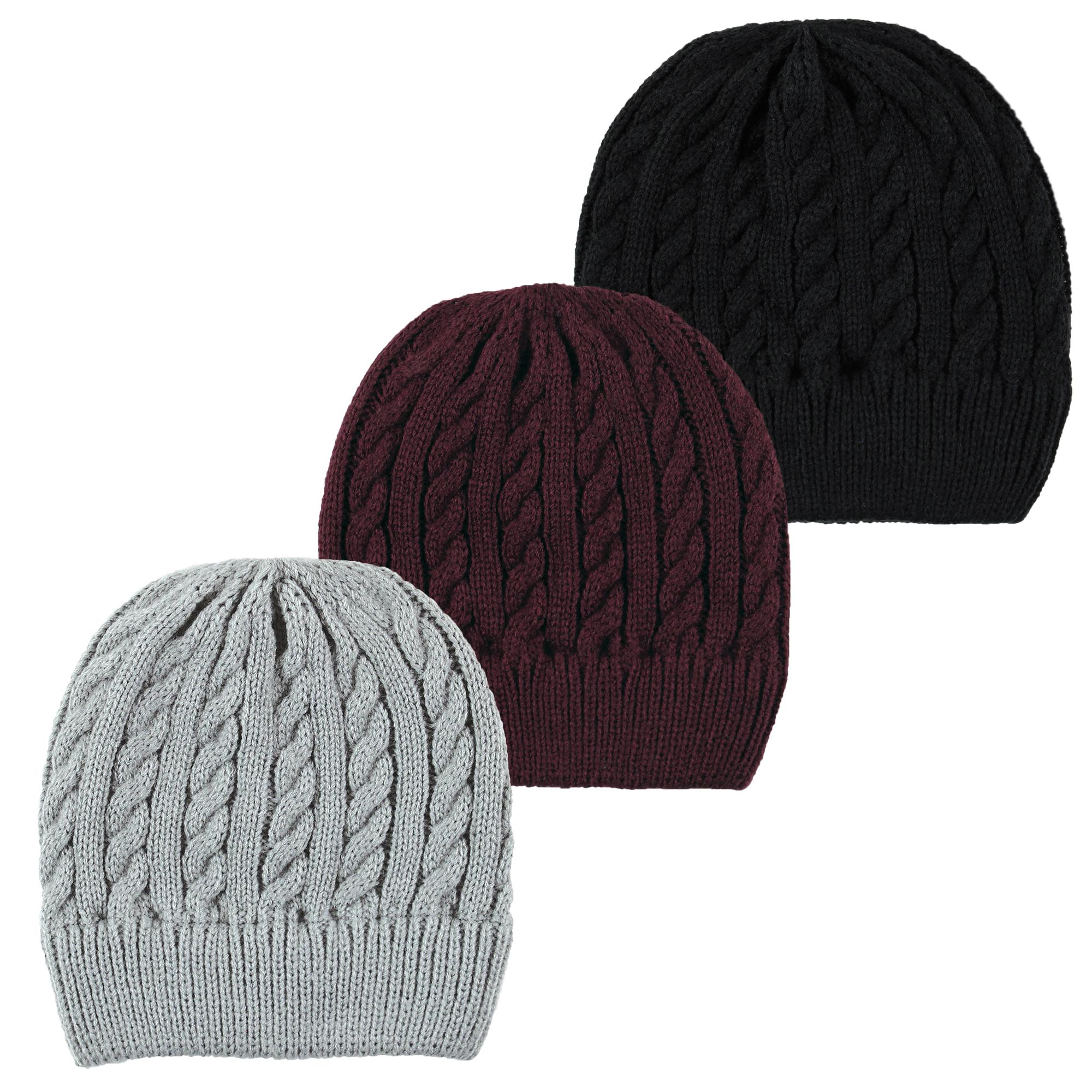 Boys Knit Caps and Beanies, Onyx Wine