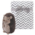 Unisex Toy and Plush Blanket Set, Spiky Forest Pal