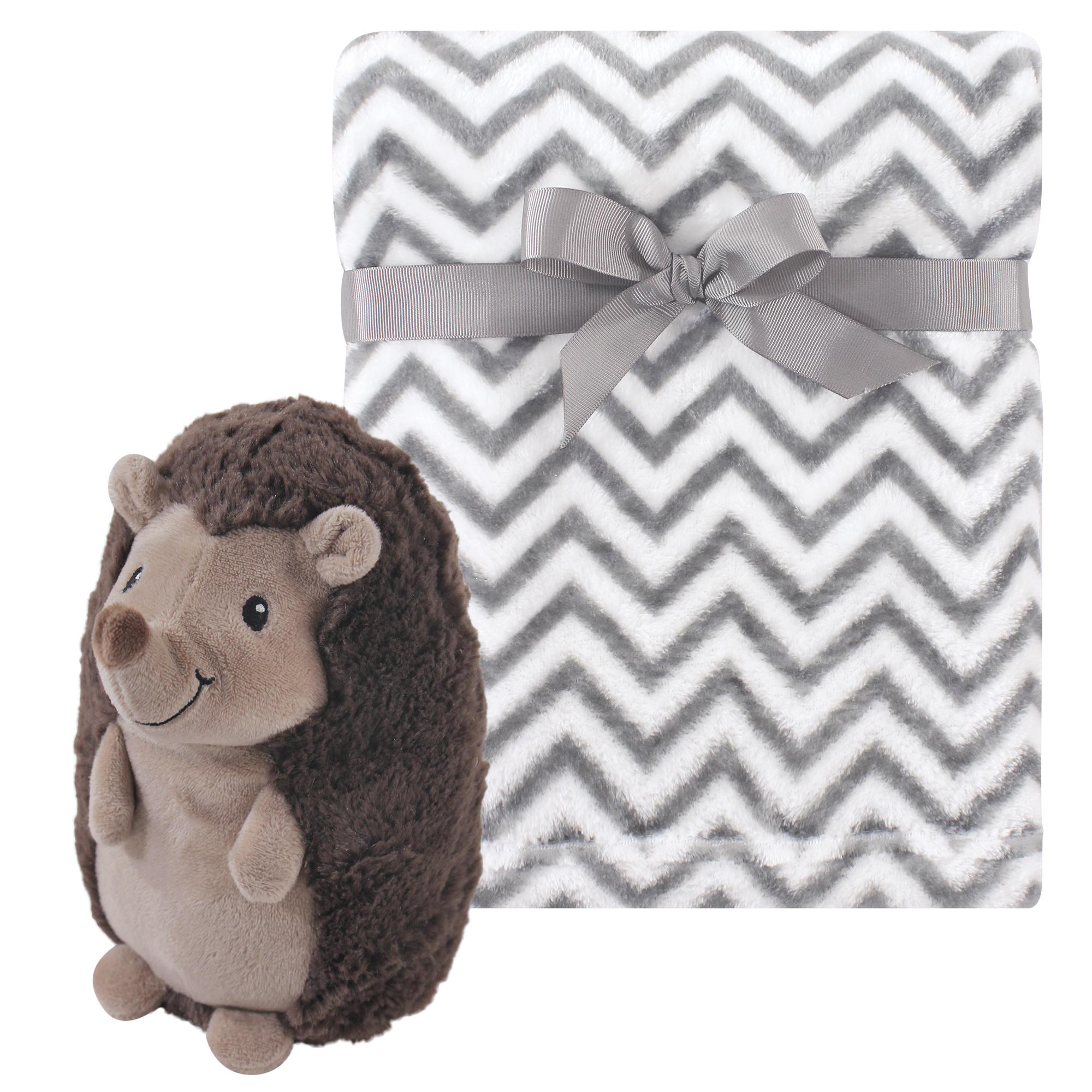 Unisex Toy and Plush Blanket Set, Spiky Forest Pal