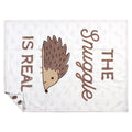 Unisex Ultra Soft Mink Plush Blanket, Spiky Forest Pal