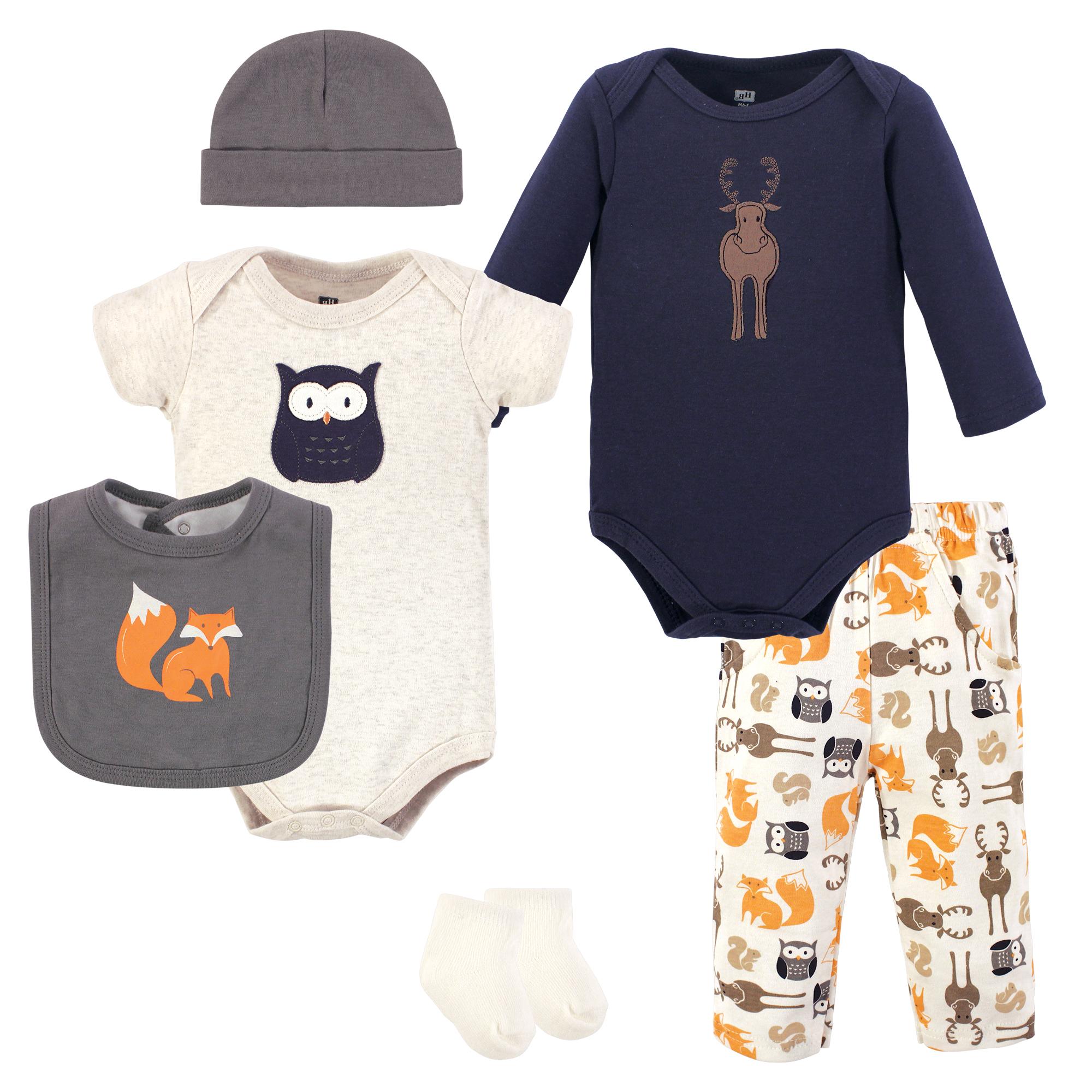 Boys Baby Layette Essentials Set, Petal Pink Owl