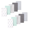 Unisex Flannel Burp Cloth Bundle, Contemporary Slate Trunk