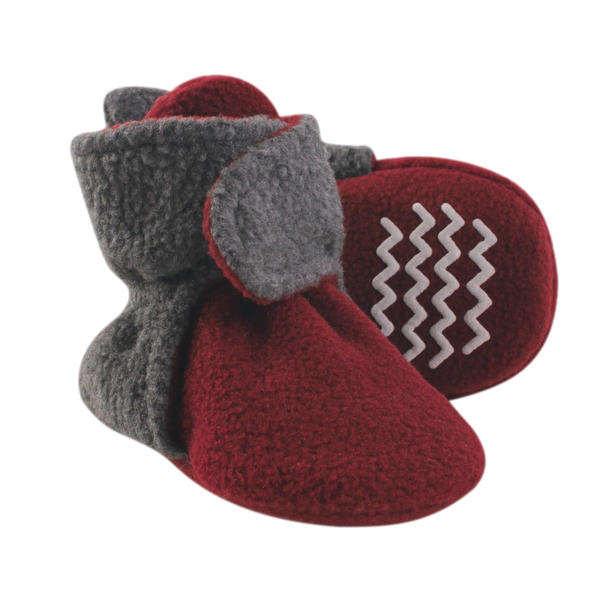 Unisex Fleece Booties, Smoky Wine Mix