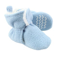 Boys Sherpa Lined Fleece Slippers, Soft Sky