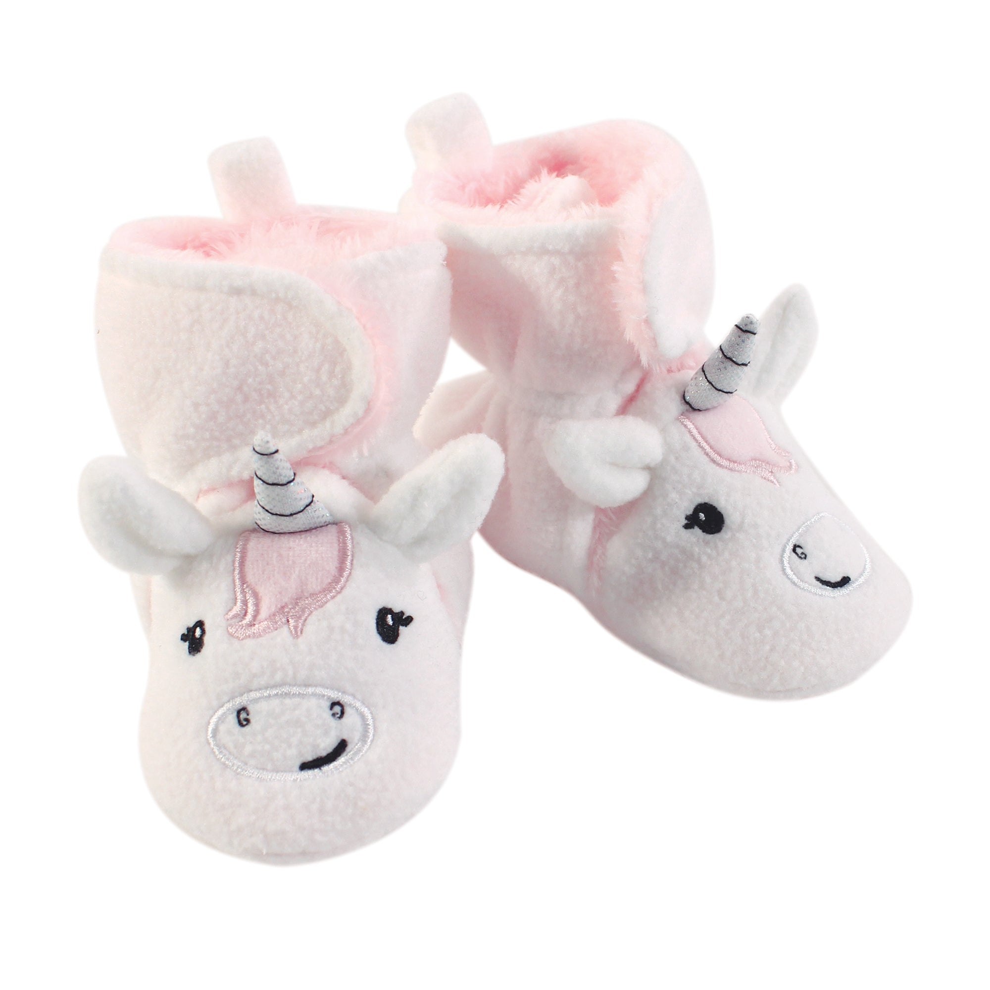 Girls Fleece Booties, Pearly Glaze Unicorn