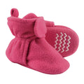 Girls Fleece Booties, Berry Petal
