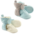 Unisex Fleece Booties, Silver Moss