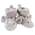 Girls Fleece Booties, Sweet Pachyderm