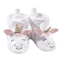 Girls Fleece Booties, Pearly Pegasus