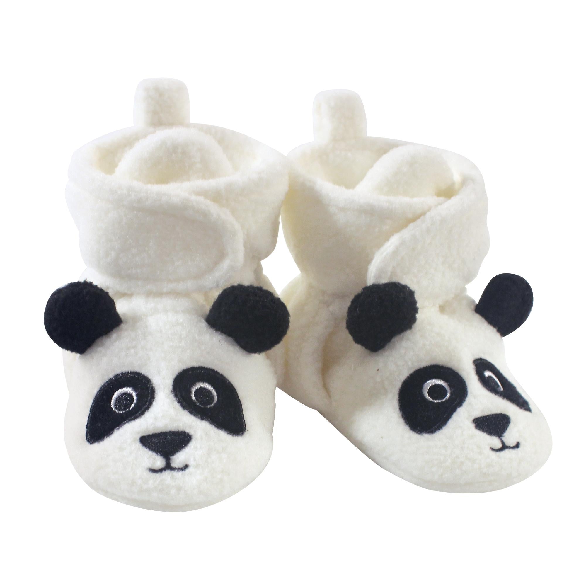 Unisex Fleece Booties, Monochrome Cub
