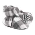 Unisex Sherpa Lined Fleece Slippers, Smoky Ash Check