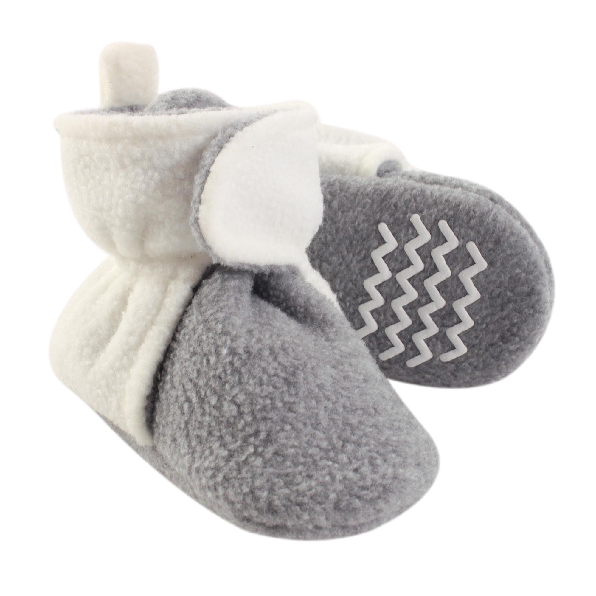Unisex Fleece Booties, Oatmeal Mist Gray