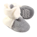 Unisex Sherpa Lined Fleece Slippers, Oatmeal Mist Gray