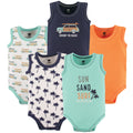 Boys Sleeveless Bodysuits, Beach Ride Blue