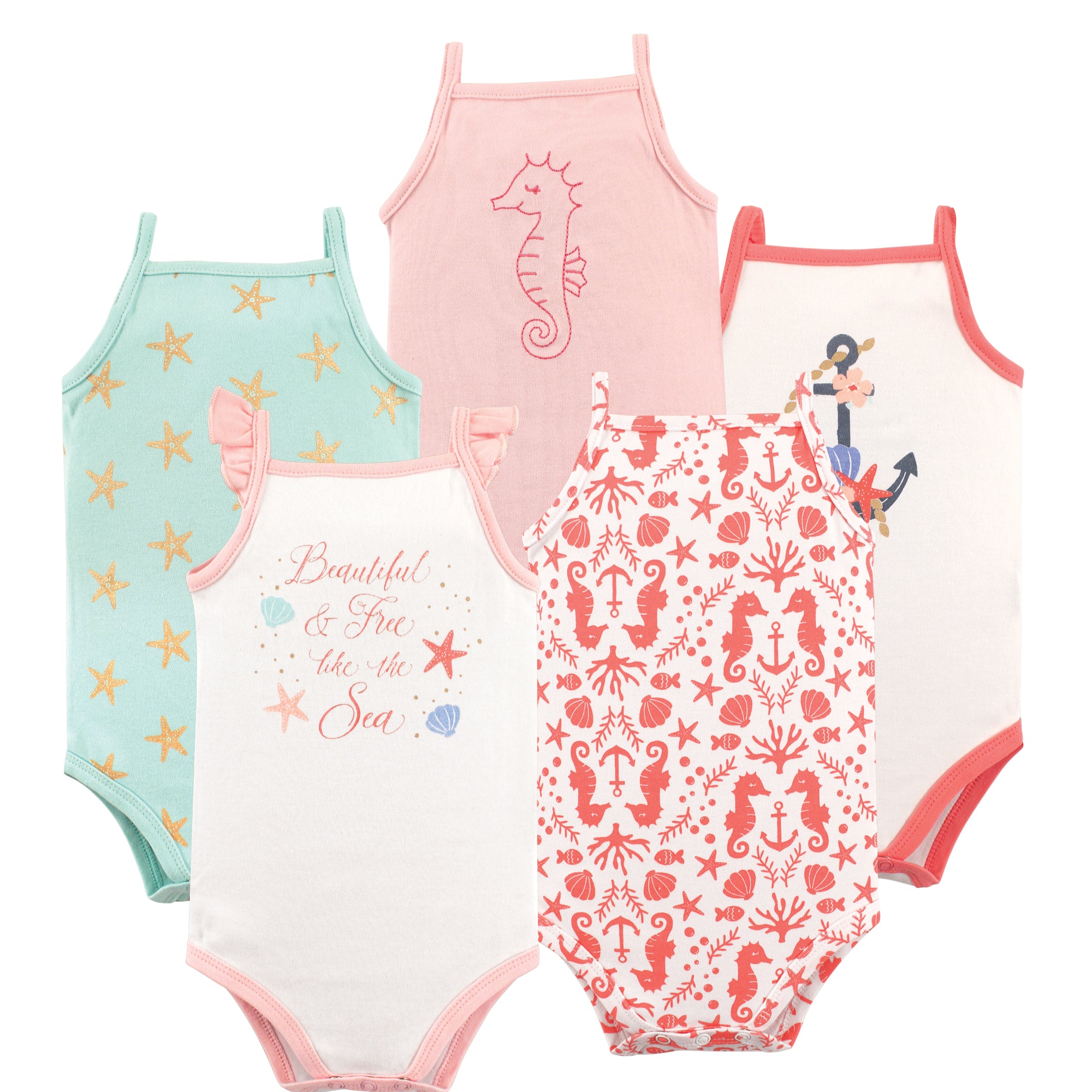 Girls Sleeveless Bodysuits, Oceanic Breeze