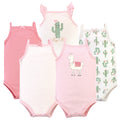 Girls Sleeveless Bodysuits, Blush Desert Flora