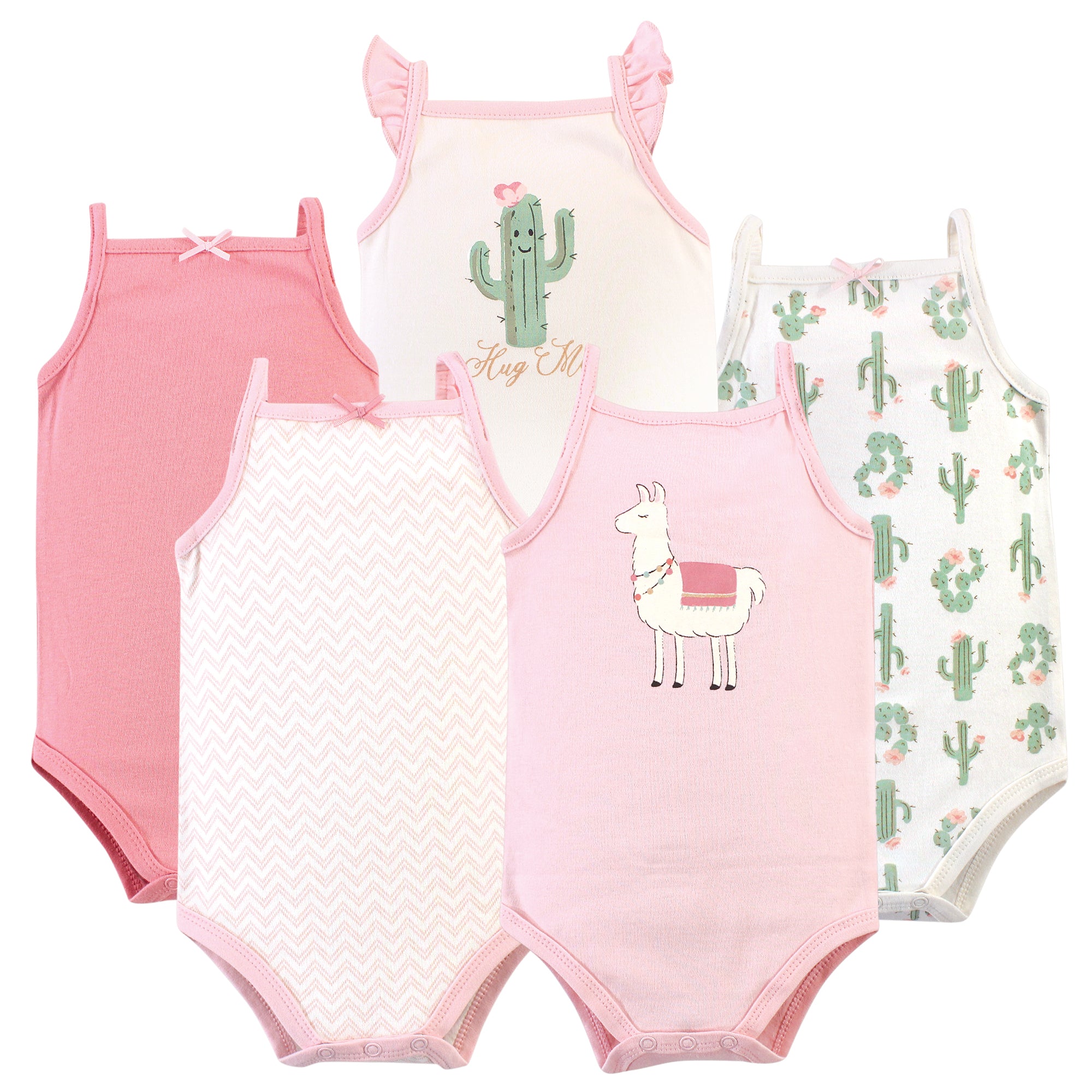 Girls Sleeveless Bodysuits, Blush Desert Flora