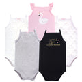 Girls Sleeveless Bodysuits, Graceful Grey