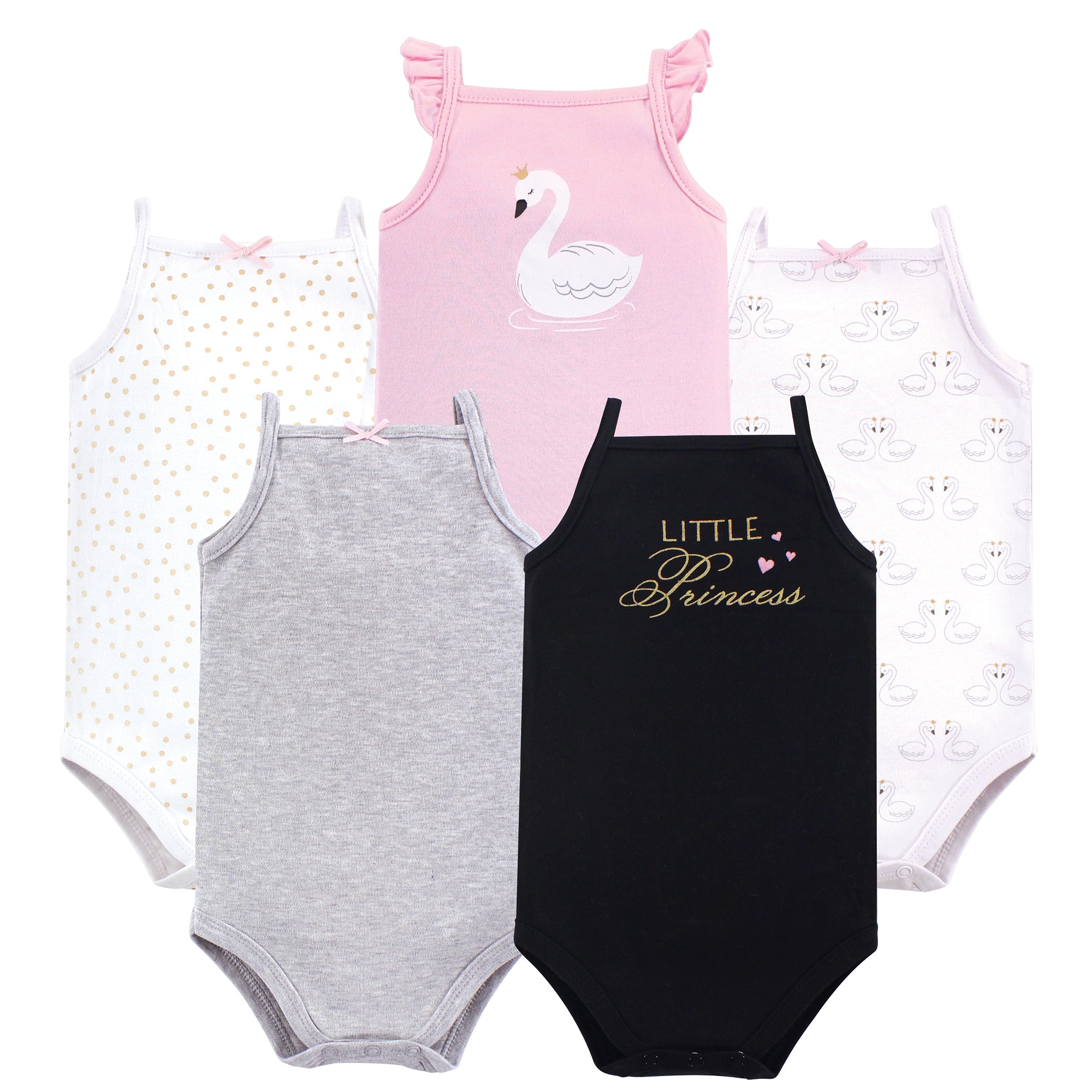 Girls Sleeveless Bodysuits, Graceful Grey