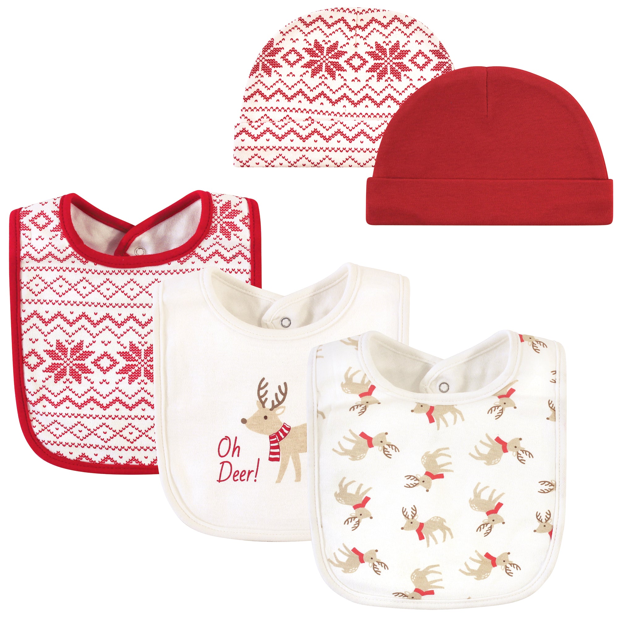 Boys Bib and Head Accessory Bundle, Forest Fawn